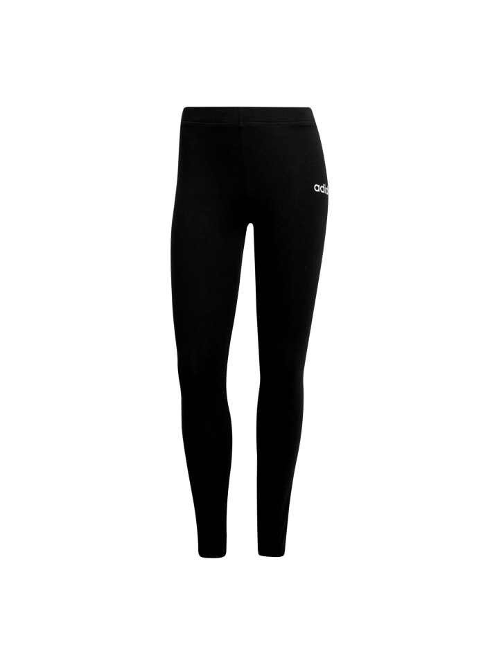 Essentials Linear Cotton Leggings in Schwarz