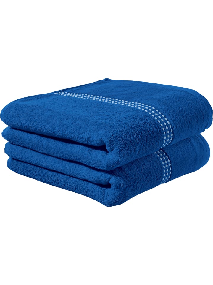Duschtuch 2er-Pack Mannheim in royalblau
