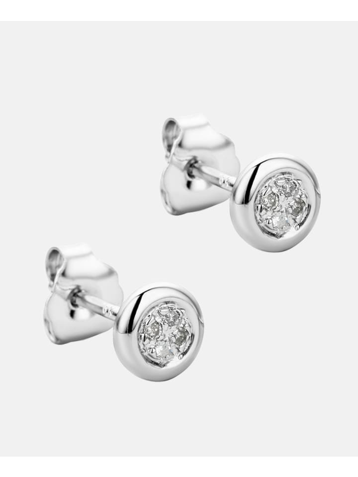 Ohrstecker aus 375 Weißgold mit Diamant