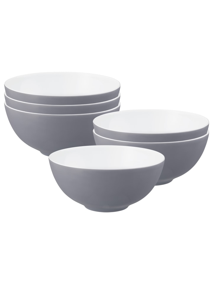 6er Set Schüsseln Life Fashion in Elegant Grey ø 21 cm