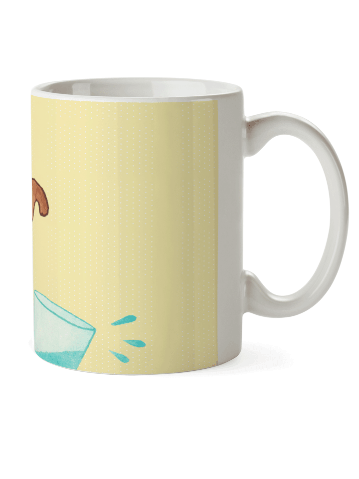 Kindertasse Katze Wasserglas ohne Spruch in Gelb Pastell