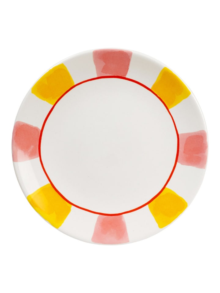 Frühstücksteller Streifen RG in Rosa - 22cm