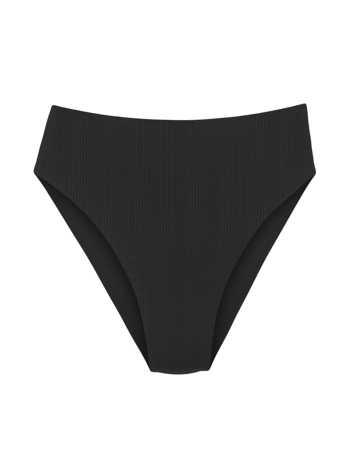 Highwaist-Bikini-Hose in schwarz