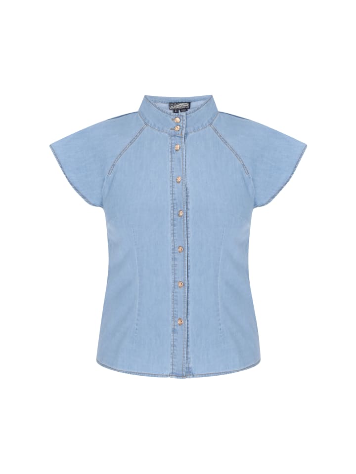 Women Blouse in light blue denim