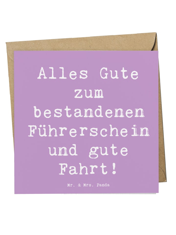 Grußkarte Spruch Erste Erfahrungen im Straßenve... in Lavendeltraum