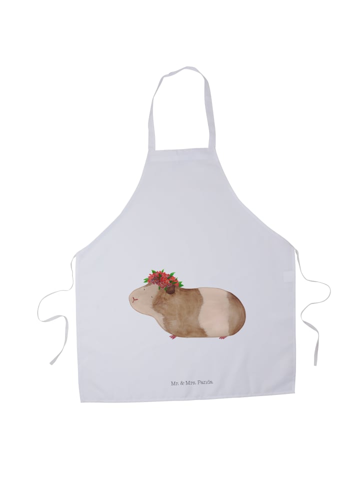 Küchenschürze Meerschweinchen Weisheit ohne Spruch in Weiß