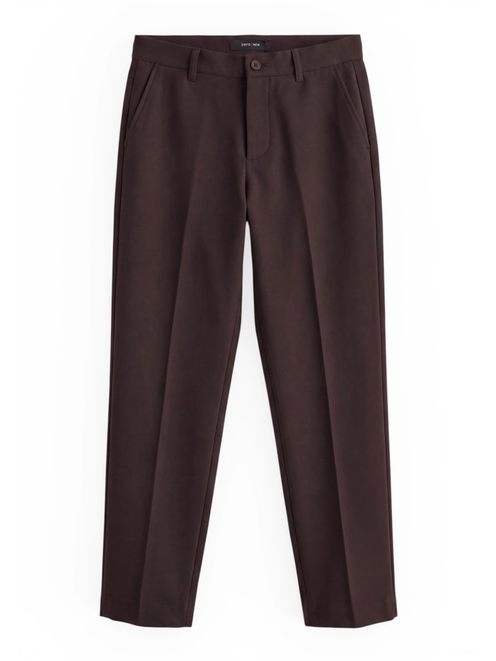 Stoffhose mit Eingrifftaschen in Chocolate Plum