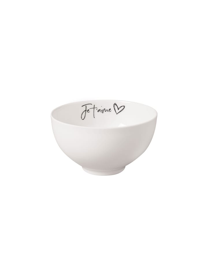 Bol Je t'aime Statement in Weiß ø 13,8 cm