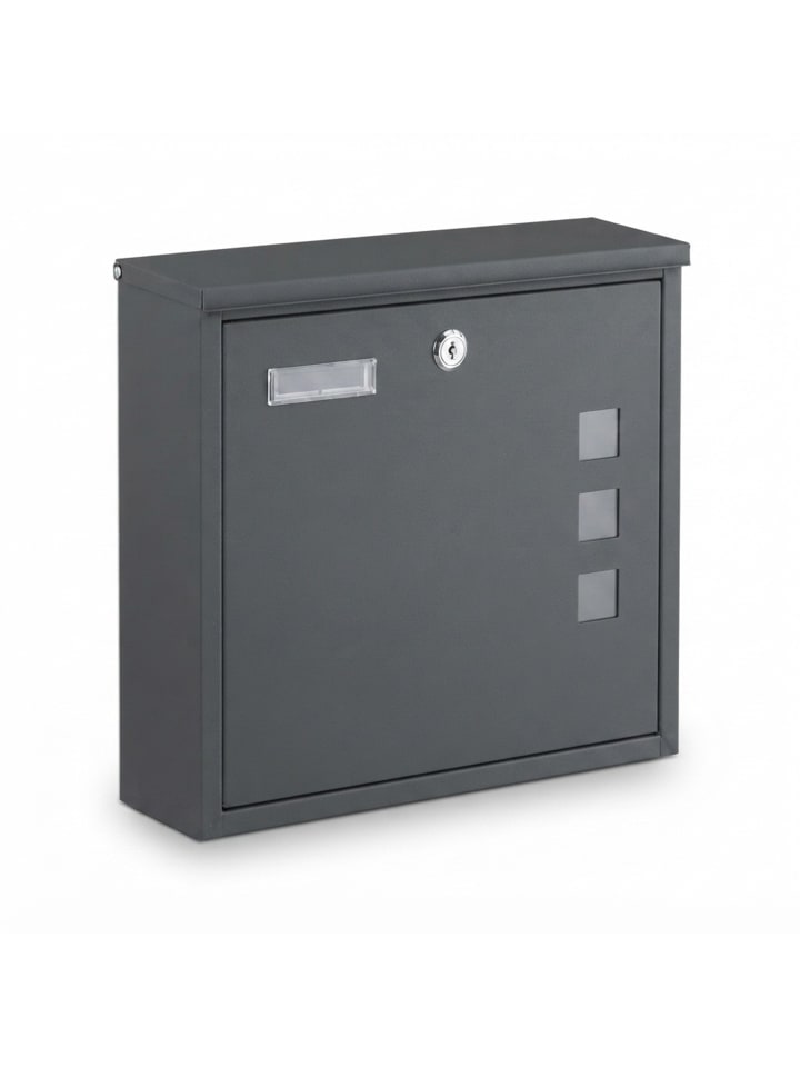 Briefkasten in Anthrazit - (B)35 x (H)33 x (T)12 cm