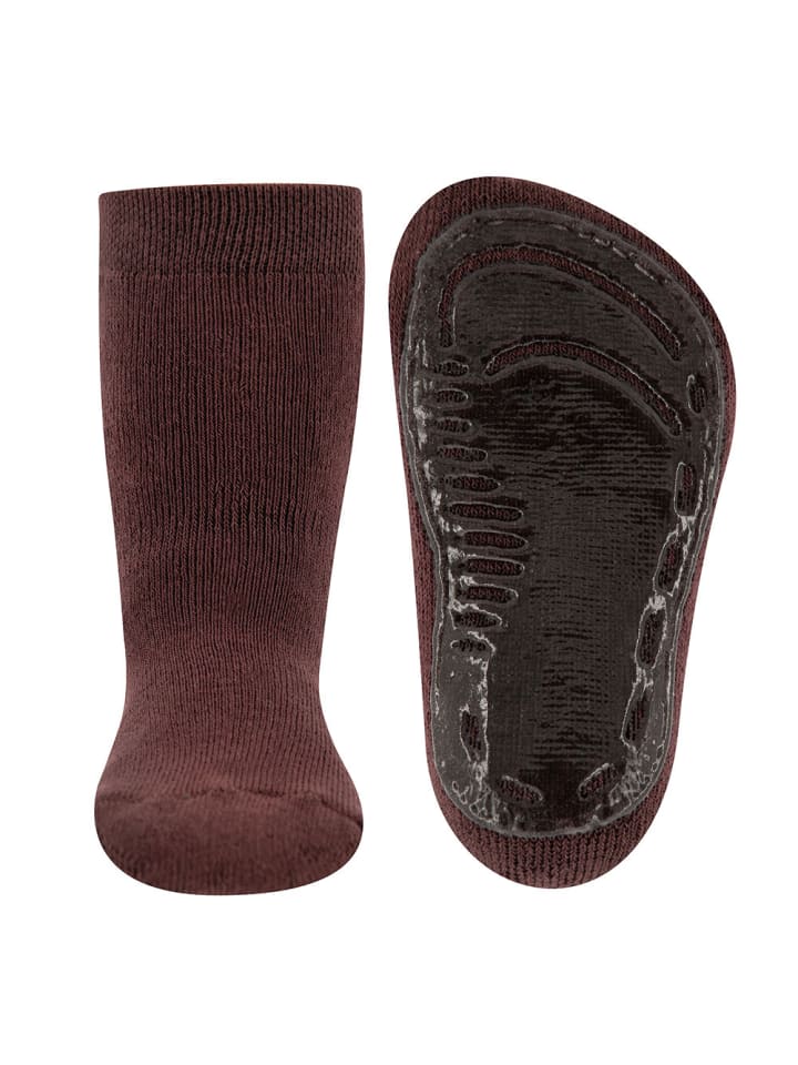 Stoppersocken Uni in mahagoni