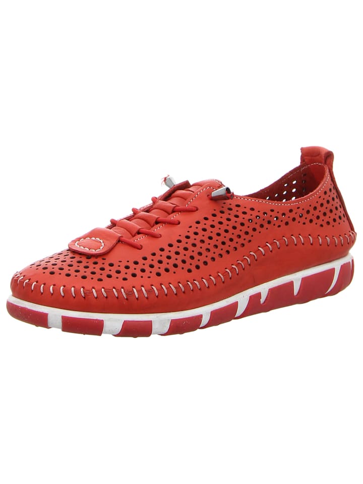 Sportlicher Schnürschuh in rot