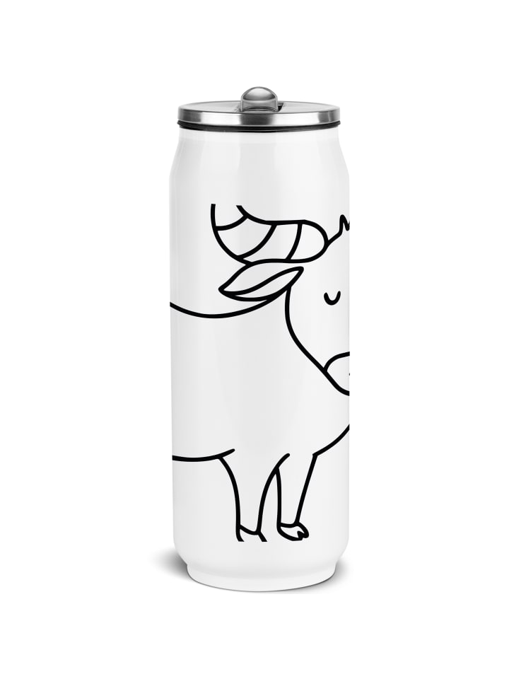 Thermobecher Sternzeichen Stier ohne Spruch in Weiß