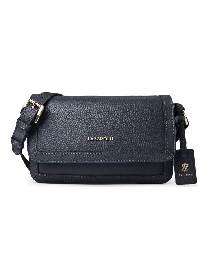 Bologna Leather Umhängetasche Leder 21 cm navy