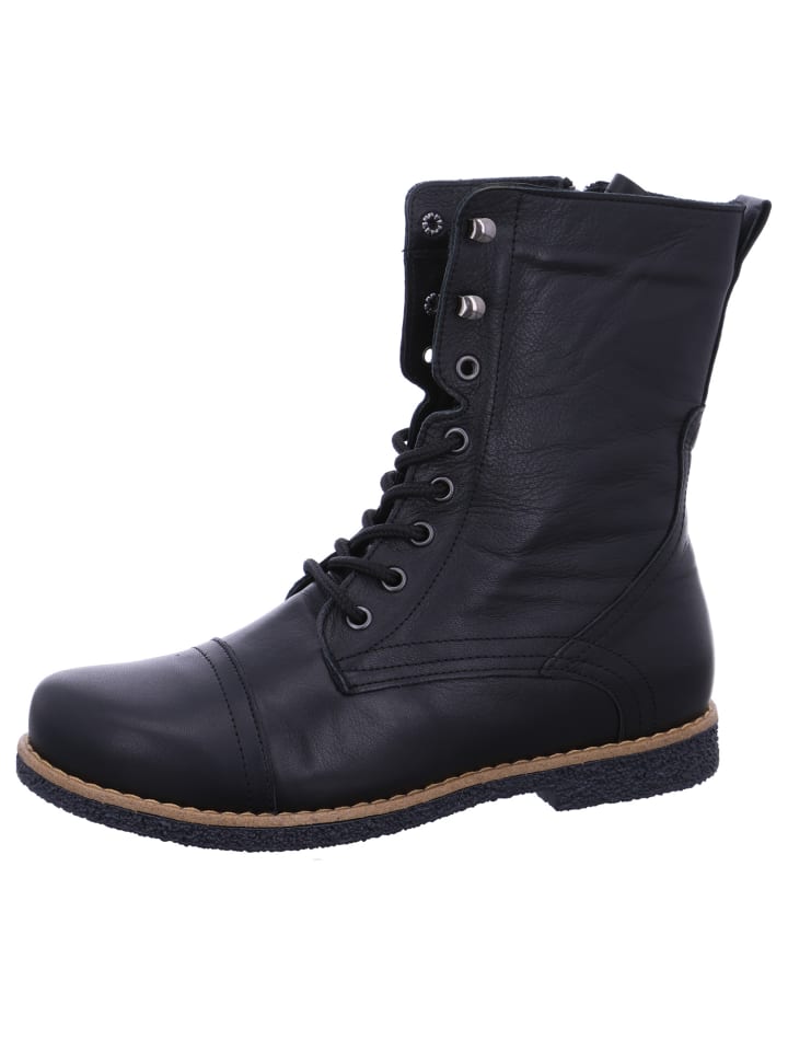 Schnürstiefel in Schwarz
