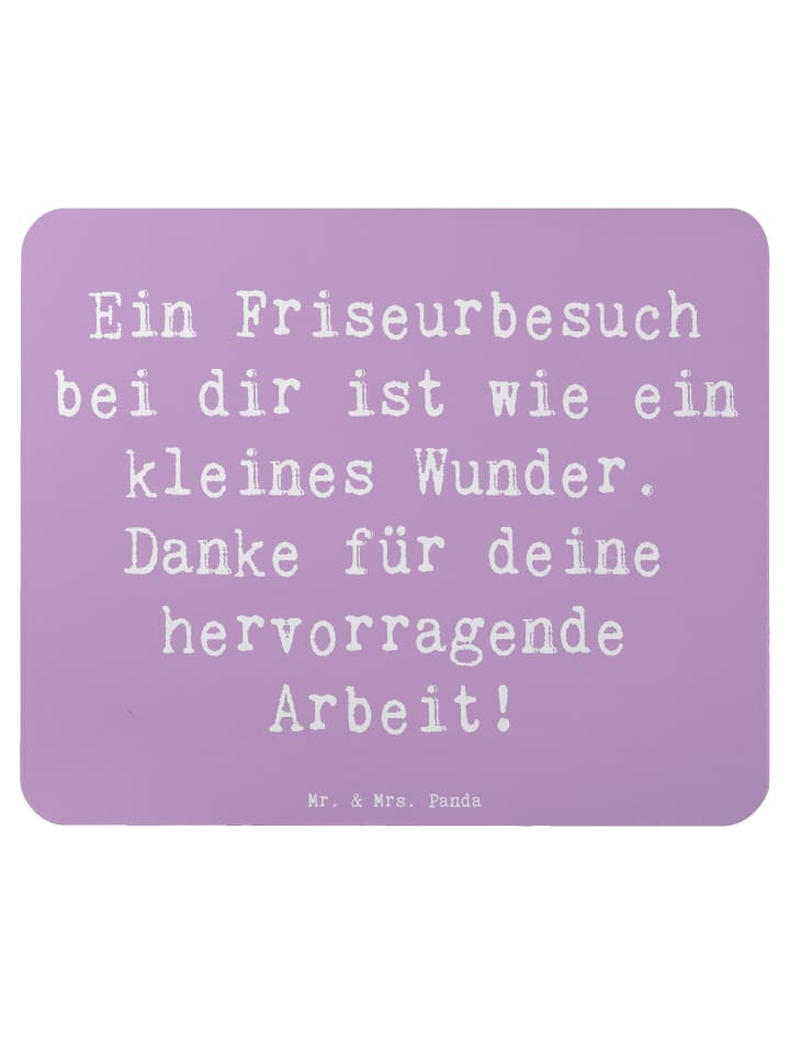 Mauspad Spruch Friseur Wunder mit Spruch in Lavendeltraum