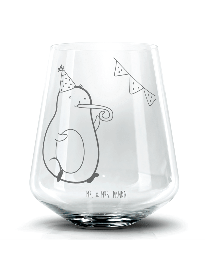 Tumbler Avocado Party Zeit ohne Spruch in Transparent