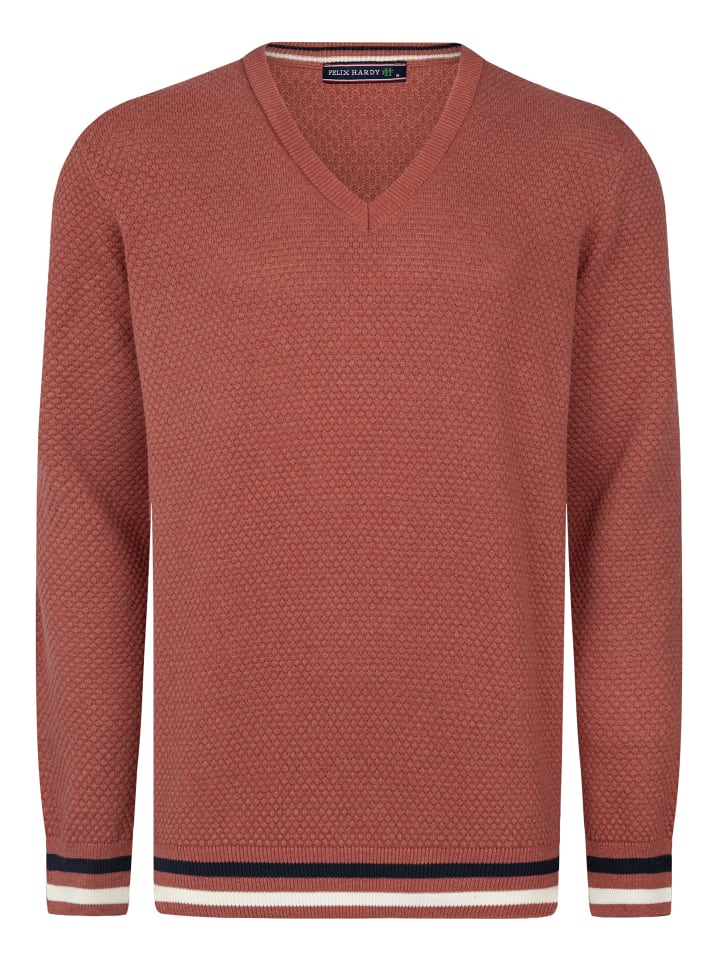 V-Ausschnitt Pullover in Rosa