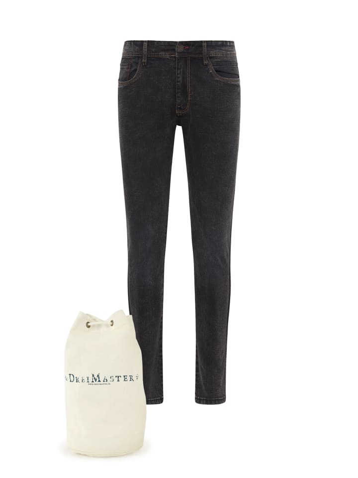 Herren Jeans + Shopping Bag - Set in Schwarz