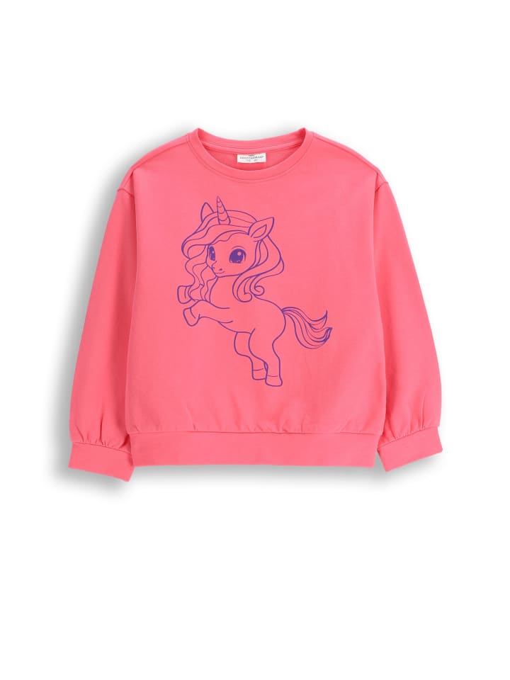 Sweatshirt ohne Reißverschluss in rosa