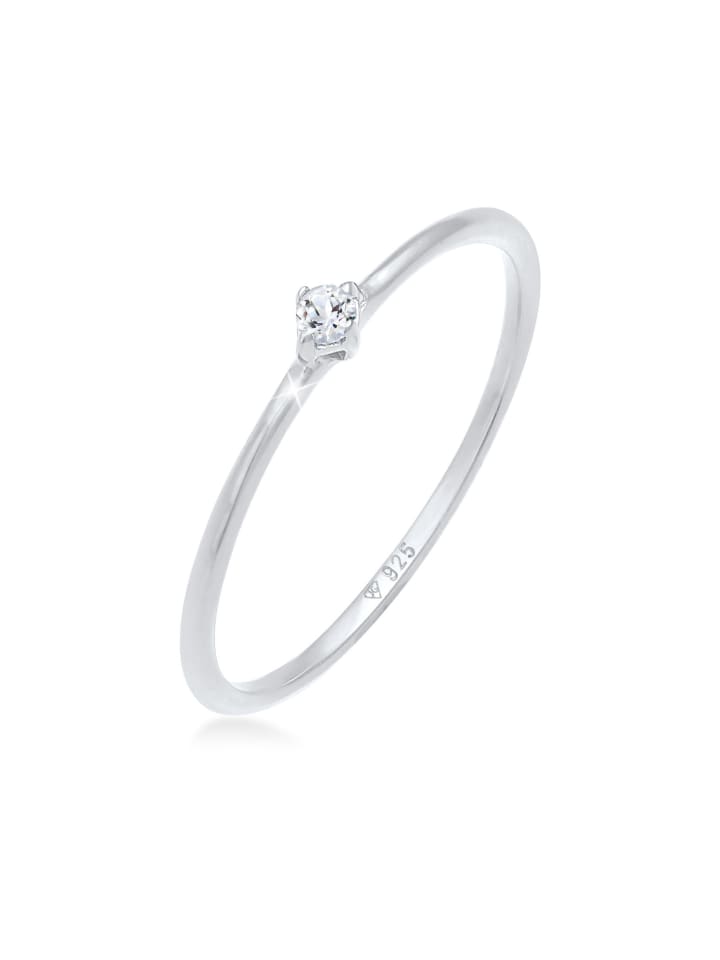 Ring 925 Sterling Silber Verlobungsring in Silber