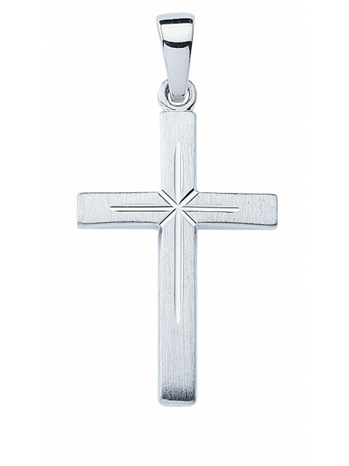 Damen & Herren 925 Silber Kreuz Anhänger in silber