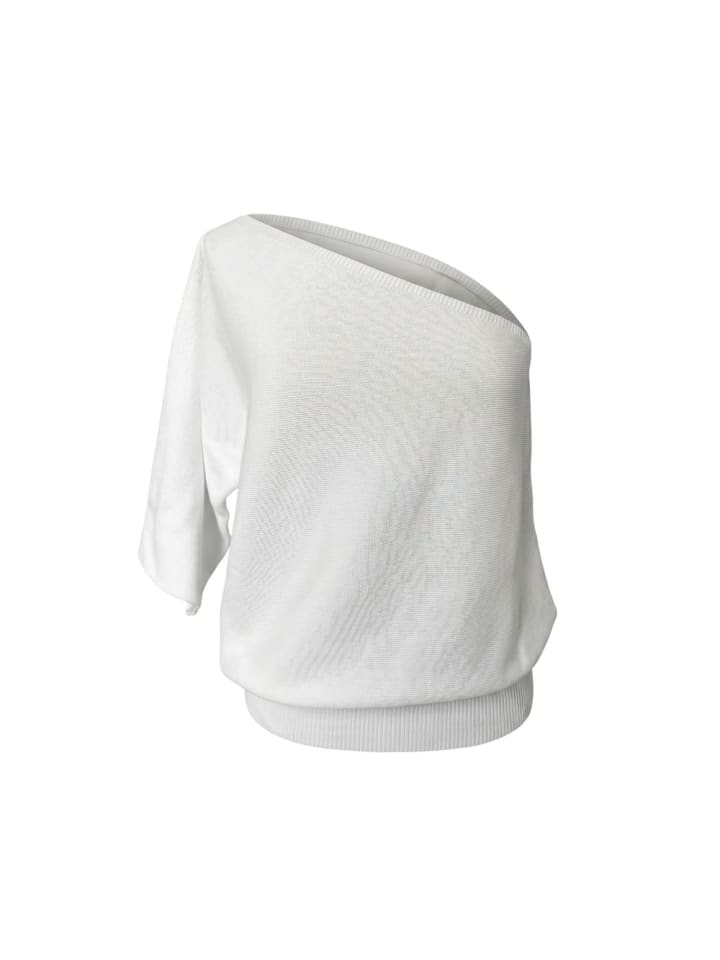 Weiß Baumwolle Damen Pullover
