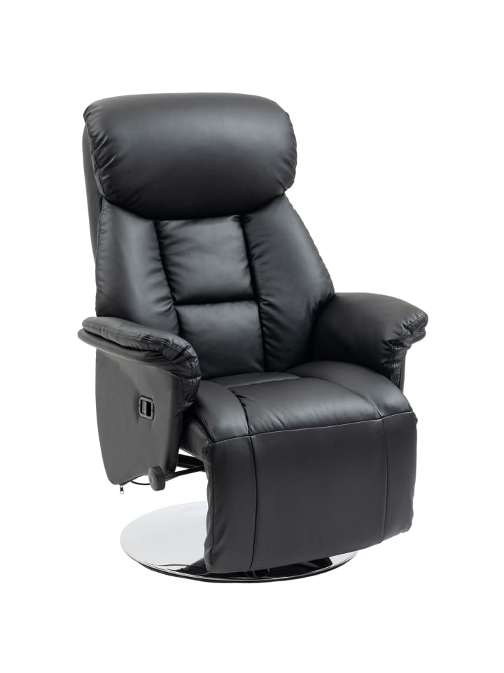 Relaxsessel in Schwarz 80L x 78B x 109H cm