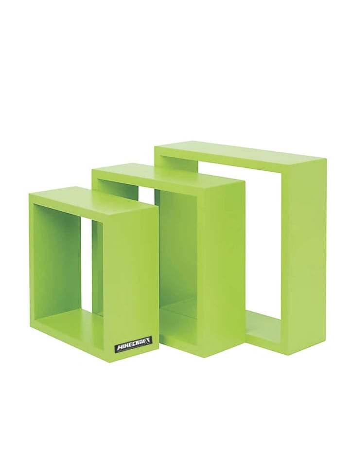 Minecraft Wandregale, 3er Set, grün