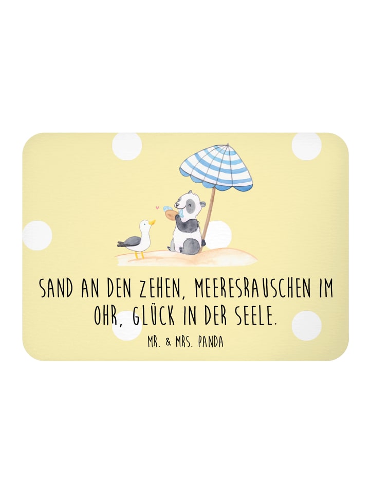 magnet Sommer Meer Glück mit Spruch in Gelb Pastell