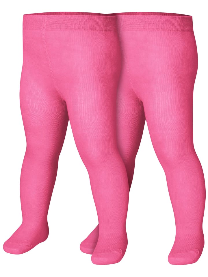 Strumpfhose uni Doppelpack in Pink