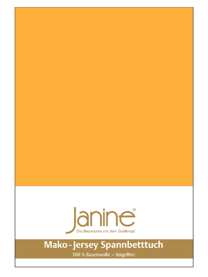 Janine Spannbetttuch Mako Feinjersey 5007 in sonnengelb