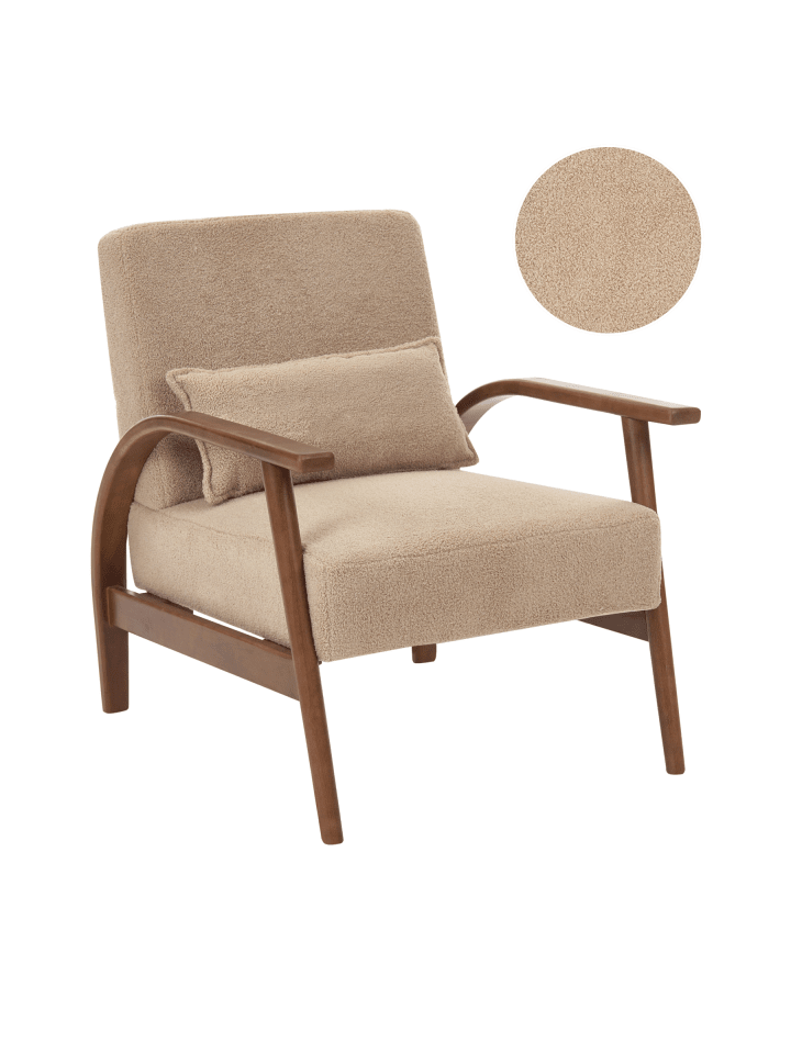 2-tlg Sessel SKARA in Beige/Braun