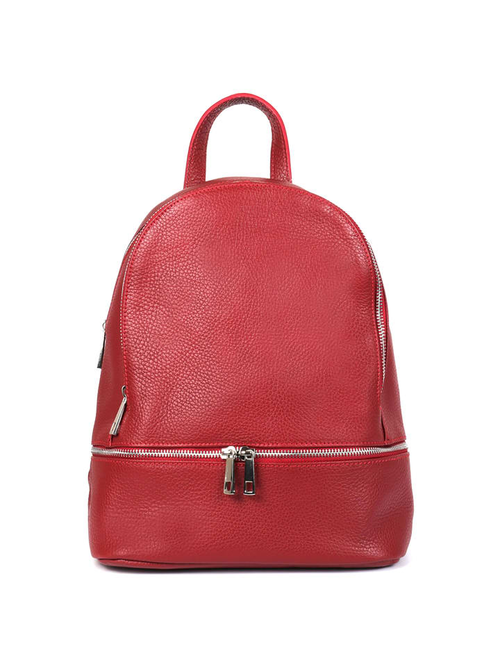 Florence Cityrucksack Leder rot ca. 32cm