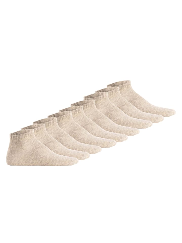 Socken 9er Pack in Beige meliert