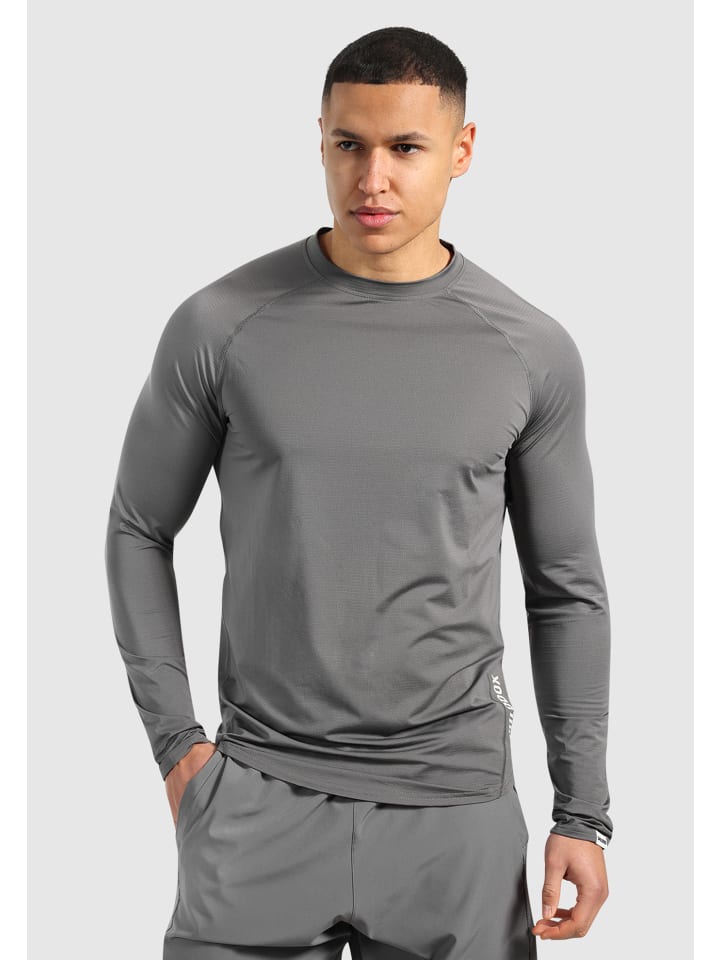 Longsleeve Powerfit in Anthrazit