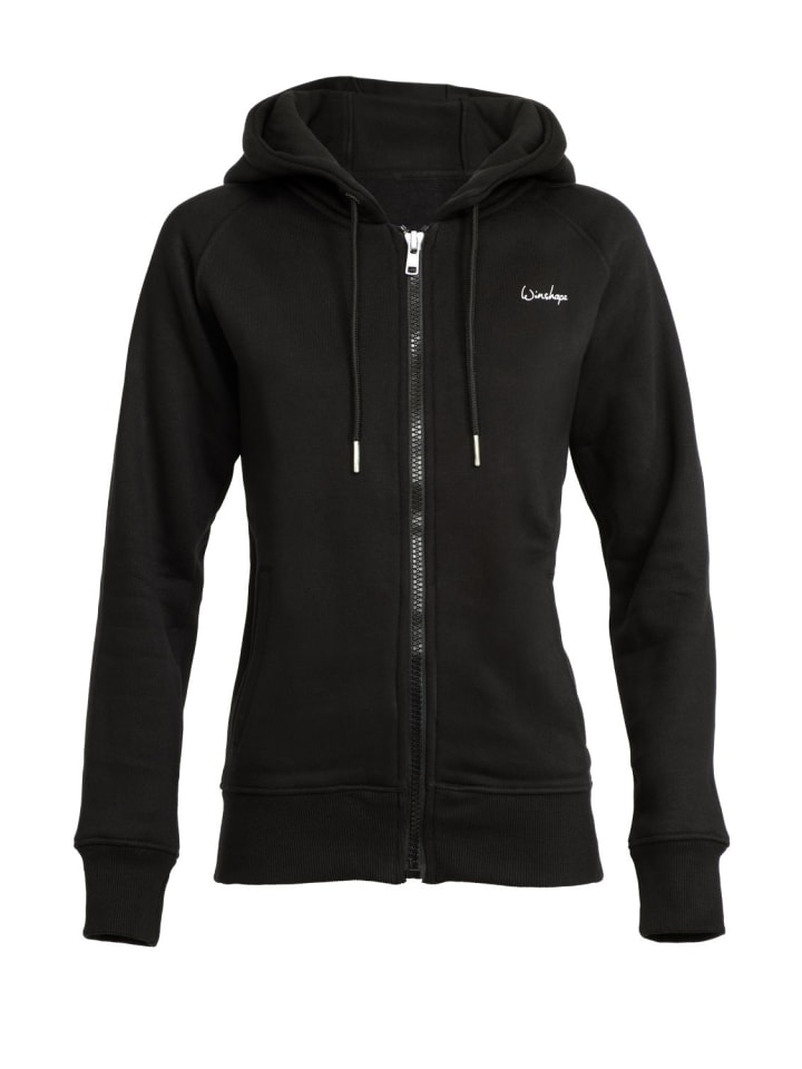 Kuschelige Hoodie-Jacke J005 in schwarz