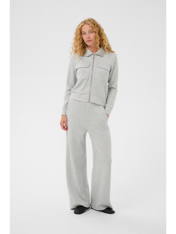 Sweatjacke BecaIW Gerade Passform in Granite Melange