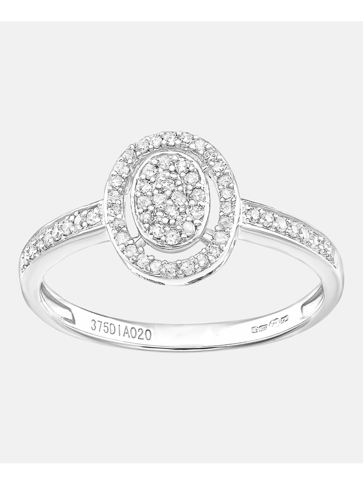 Verlobungsring aus 375 Weißgold mit 0.20 Karat Diamant