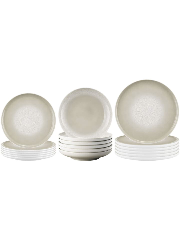 18-tlg. Teller-Set Sento Home in Aura Cream