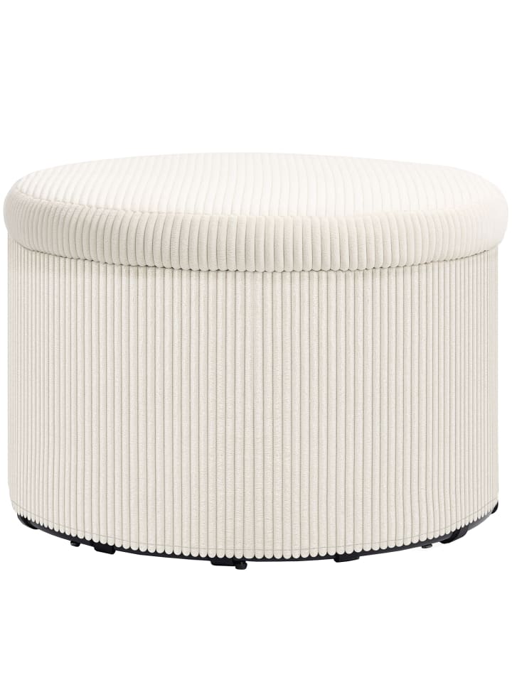 Ottomane in Beige 60L x 60B x 41H cm