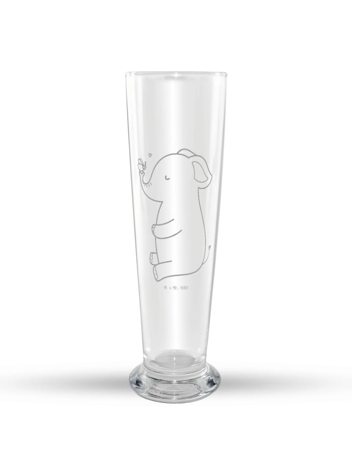 Bierglas Elefant Biene ohne Spruch in Transparent