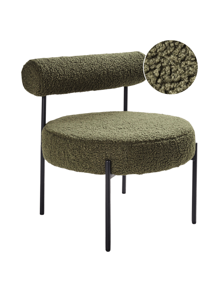 Sessel ALPHA in Grün/Schwarz - (W) 60 x (H) 66 x (L) 60 cm