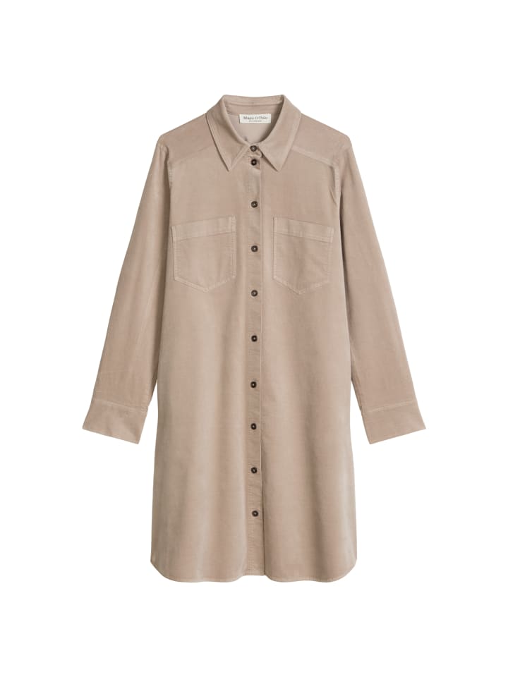 Samt-Hemdblusenkleid regular in Chalky Mauve