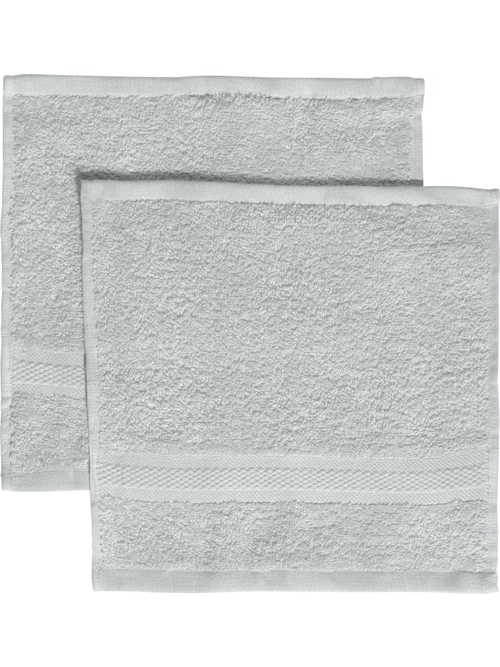 Frottier Seiftuch 2er-Pack Chicago in silber