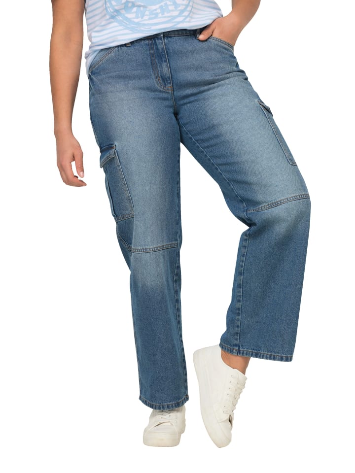 Jeans in bleached denim