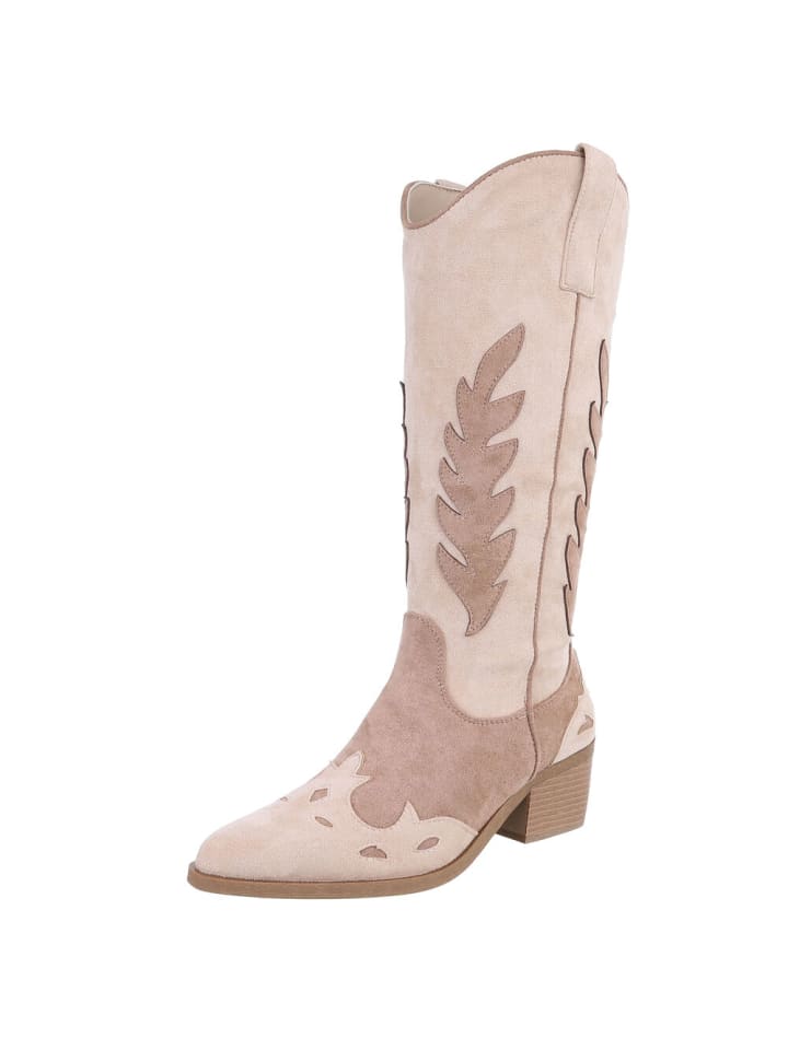 High Heel in Beige und Braun
