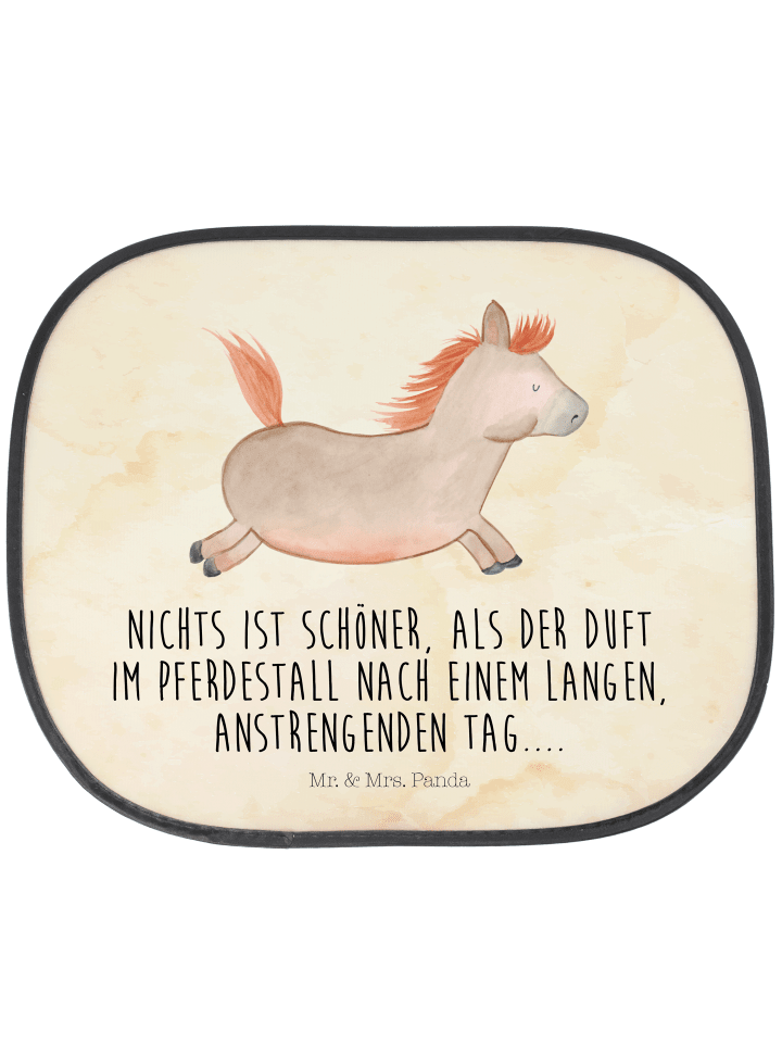 Auto Sonnenblende Pferd Springen mit Spruch in Vintage