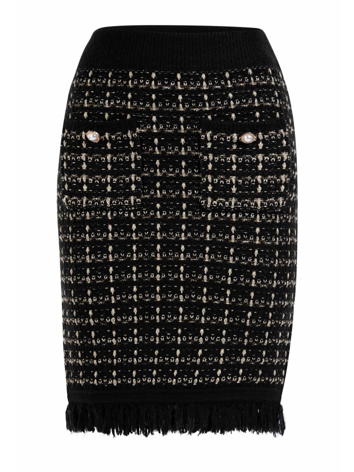 Damen Strickrock in schwarz