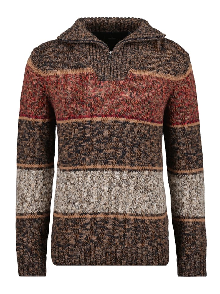 V-Ausschnitt Pullover in braun