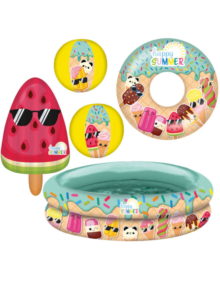 Happy Summer Schwimmset (5-teilig) in mehrfarbig